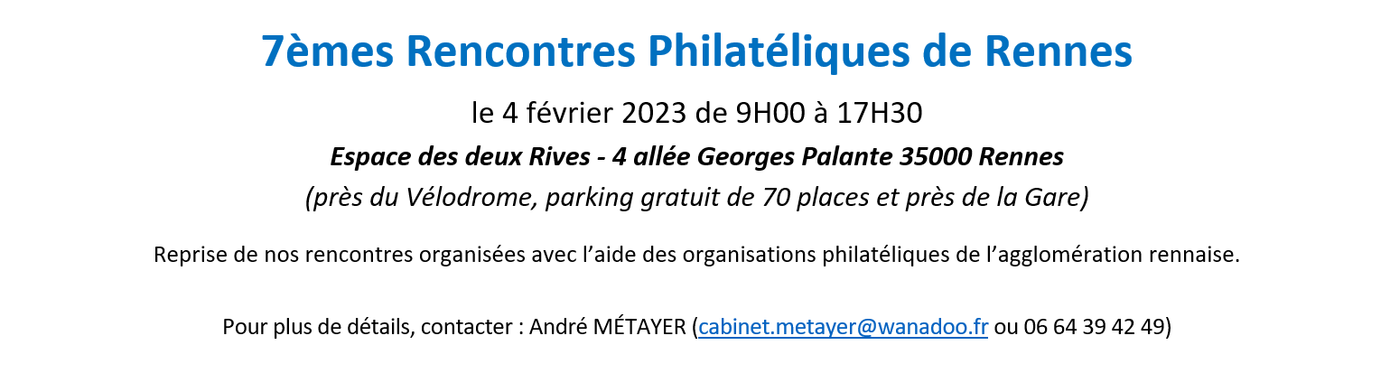7èmes Rencontres philatéliques Rennes