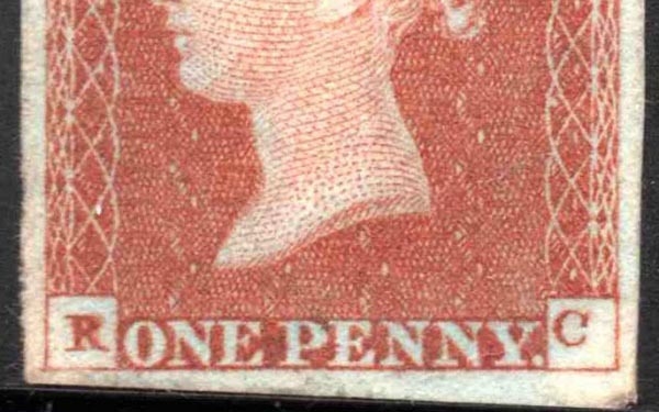 Grande Bretagne Penny Red &#039;P&#039; converti en &#039;R&#039;